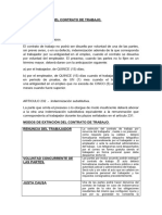 De La Extincion Del Contrato de Trabajo