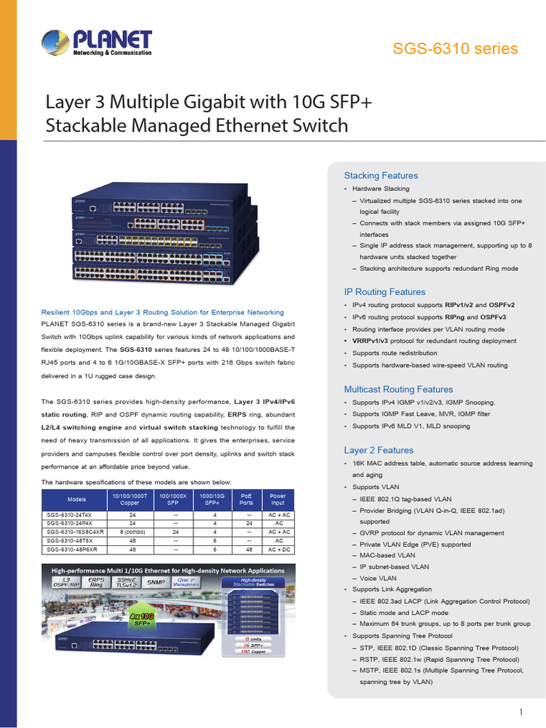 C-SGS-6310 Series - v2 - L - Unlocked | PDF | Computer Network ...