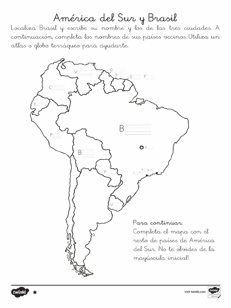 Escribe Los Nombres de Los Paises Limitrofes | PDF