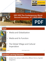 Module 7 and 8 Media and Globalization