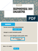 Fungsi Eksponensial Dan Logaritma