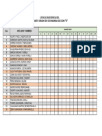 Lista de Asistencia Del Cuarto Grado de Secundaria Seccion "B"