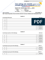 Paper Format - 70 Marks