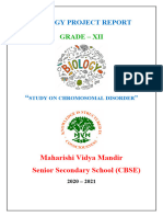 Biology Project Report: Grade - Xii