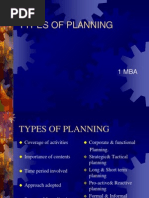 Types of Planning