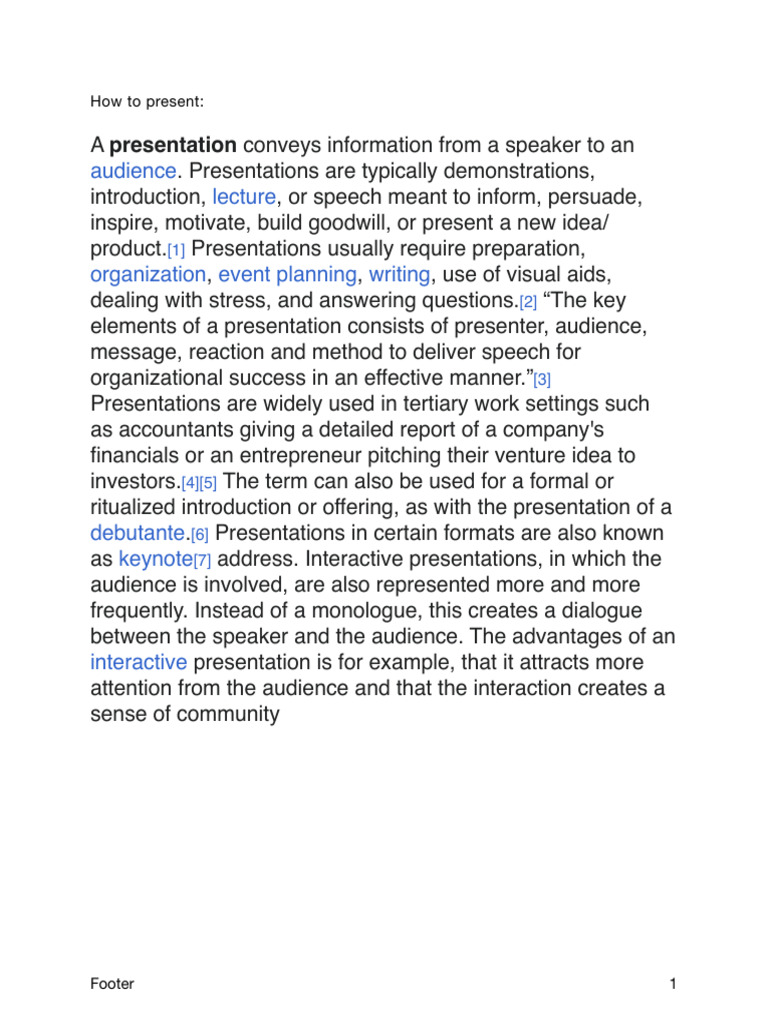 Audience How To Present PDF