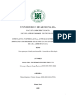 Somnolencia y Estrés Laboral en Trabajadores Del Área de Seguridad Con Horarios Rotativos en Una Entidad Del Estado de Lima Metropolitana