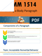 Paragraph Writing Orientation Act(3)