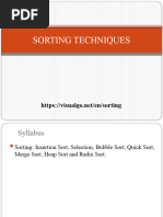 3.2 Sorting Techniques