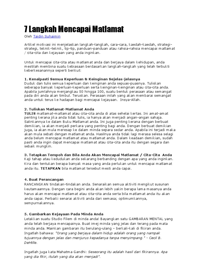 Bagaimana Untuk Menetapkan Matlamat Untuk Kehidupan Tips 2021