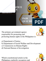 SOCIAL JUSTICE AND HUMAN RIGHTS QUIZ BEE
