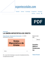 LA UNIÓN HIPOSTÁTICA DE CRISTO - Estudios Bíblicos Pentecostales, Prédicas Cristianas Escritas, Sermones