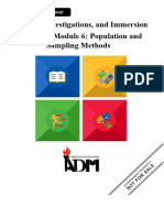Module 6 Population and Sampling Methods
