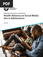 Health Advisory Adolescent Social Media Use