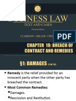 Clarkson14e - PPT - ch19 Breach of Contract and Remedies