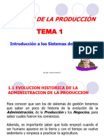 TEMA. 1 Introducción A Los Sistemas de Produccion