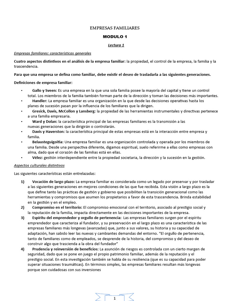 Características de Empresas Familiares | PDF | Business | Familia