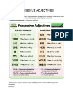 Possesive Adjectives