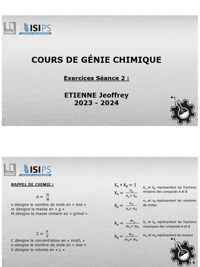 Bilan matière en génie chimique | PDF | Hydroxyde de sodium | Acide ...