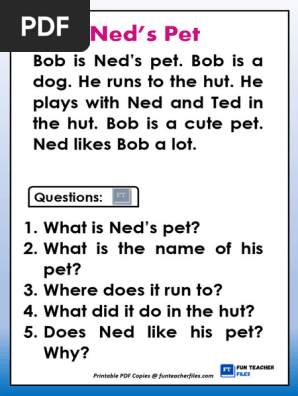English Reading Passages With Comprehension Questions Set 3
