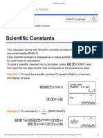Scientific Constants