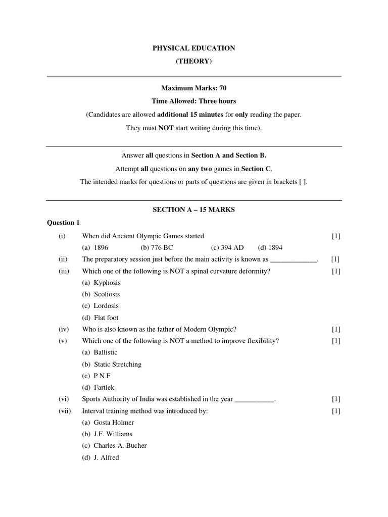 PHYSICAL AND HEALTH EDUCATION PAST QUESTIONS AND ANSWERS PDF DOWNLOAD 2020 visual data 7