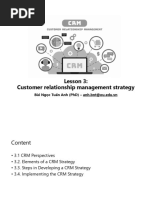 Lesson 3 Customer Relationship Management Strategy