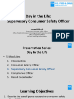 ORA - A Day in The Life - Supervisory Consumer Safety Officer Module 3