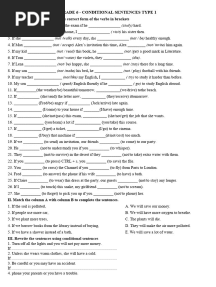 Grade 6 - Conditional Sentences