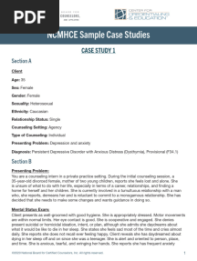 NCMHCE Sample Case Studies