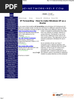 IP Forwarding - How To Make Windows XP As A Router