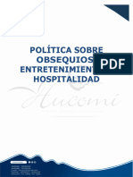 POLITICA DE PROHIBICION A RECIBIR Y DAR REGALO