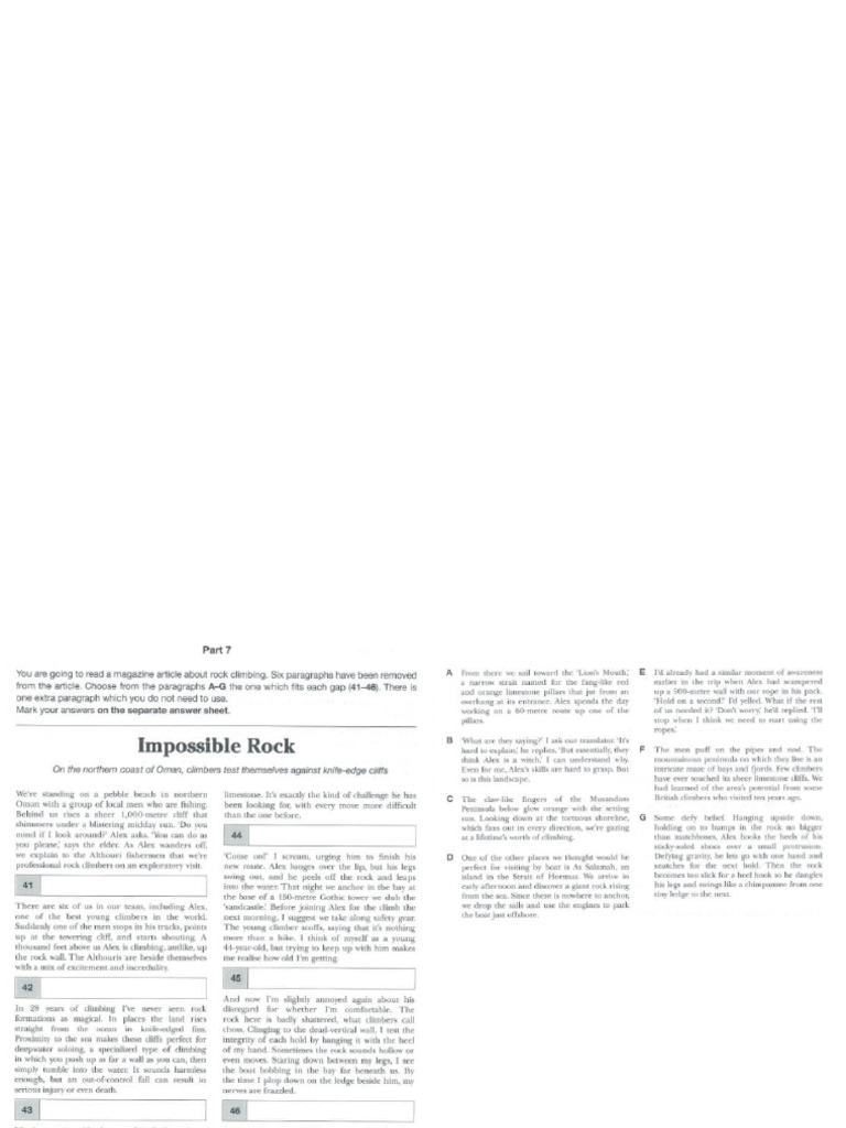Reading Comprehension C2 | PDF