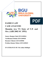 Family Law Case Analysis