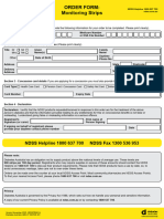 Blood Glucose Testing Strips Order Form