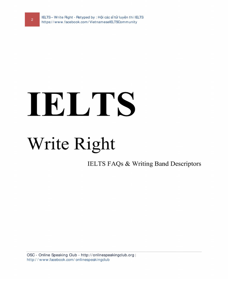 IELTS Write Right PDF Mới Nhất | PDF