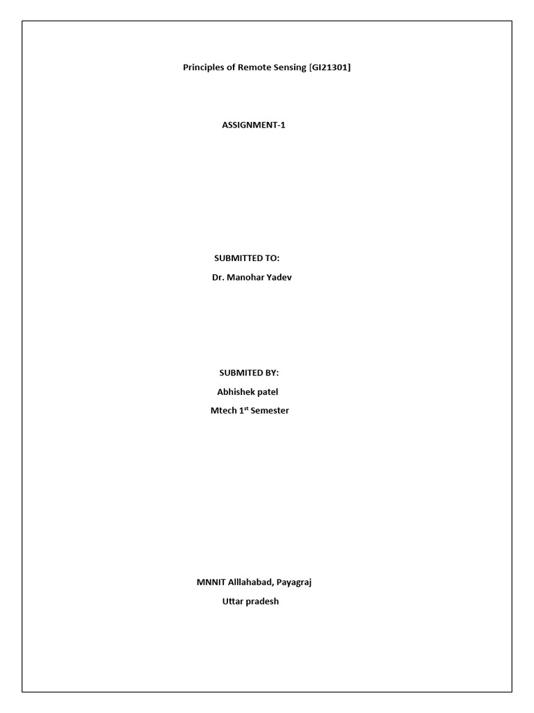 Optical Remote Sensing Principles Explained | PDF | Electromagnetic ...