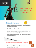 The Role of A Lawyer in The Society Slides