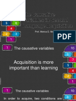 The Causative Variables in Second Language Acquisition