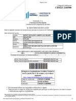 Constancia de Certificación MINEDUC