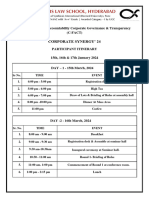 Participant Itinerary