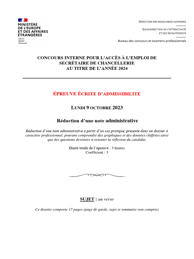 Rédaction d'une note administrative 2024 | PDF | Retraite | France