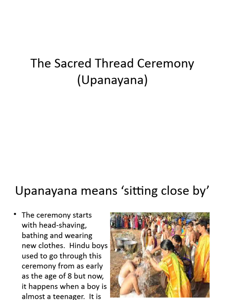 Understanding the Sacred Thread Ceremony | PDF
