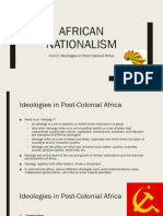Unit 6 - Ideologies in Post-Colonial Africa