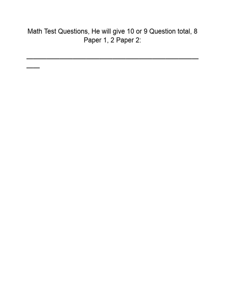 Math ai calculus test pdf