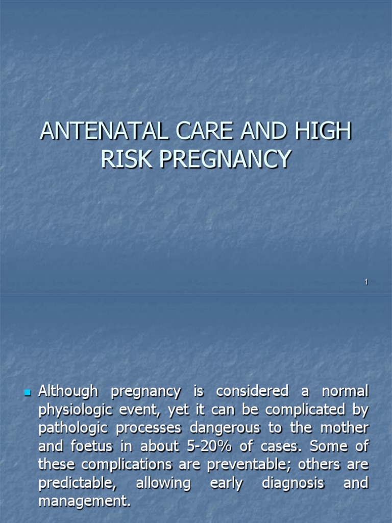 High Risk Pregnancy Management Guide | PDF | Pregnancy | Congenital ...