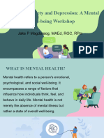 Managing Anxiety and Depression A Mental Well Being Workshop