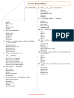 Present Tenses Test 1 - Learnenglishteam - Com