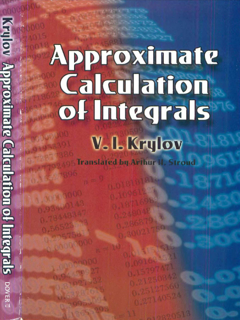 Marie -Ryoの初期イメージ作品。 Approximate Calculation of Integrals (Dover Books On Mathematics