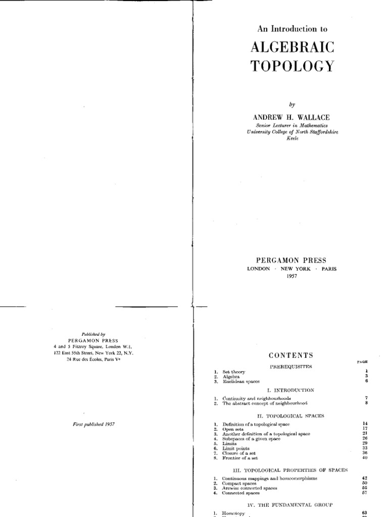 INTRODUCTION TO ALGEBRAIC TOPOLOGY HOLGER KAMMEYER visual data 6